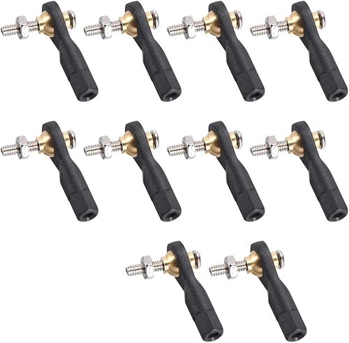 uxcell 10 Uds M2 2.0xL19mm Palanca Dirección Varilla de acoplamiento Extremo de la cabeza de bola para helicóptero RC