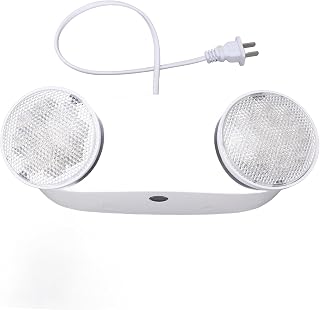 Tissting Commercial LED Emergency Light with Two Adjustable Heads - 120Min Battery Backup for Power Outage, Warehouse, Stairwell, and Building Safety(#1)