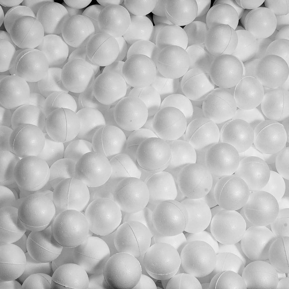 MCE-Commerce Palline di polistirolo 40 mm 100 Pezzi, EPS, Bianco, 4 cm