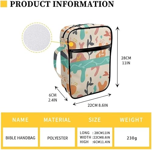 Miniatura 3 de Pensura Bible Case for Women and Girls Bible Bags with Flora Durable Bible Cover with Portable Handle Strap for Carrying Includes Lots of Storage
