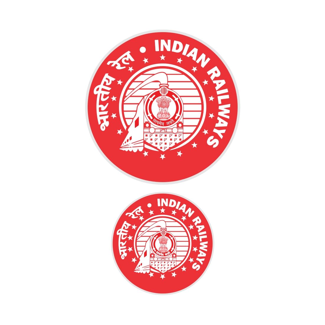 Indian Railway Sticker - Pack of 2, Waterproof, Fadeproof, Pre-Cut, Peel & Stick Decal for Cars, Bikes, Laptops & Walls (1. Reflective Vinyl)-image-31