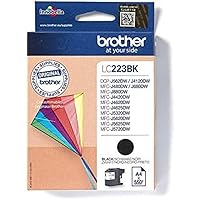 Brother LC223BK Cartuccia InkJet Originale Alta Capacità, fino a 550 Pagine
