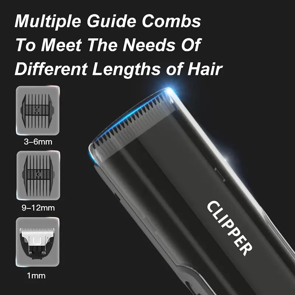 HARPIMER Cortapelos al vacío para hombres, kit de corte de pelo eléctrico para barbas, vello facial, recortadora de pelo al vacío para hombres y niños, kit de corte de pelo IPX7 impermeable
