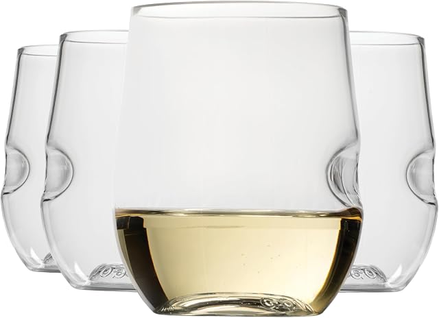 Govino 3153 Lave-vaisselle sans danger 12 oz Wine/Cocktail-4 Boîte cadeau en emballage, transparent