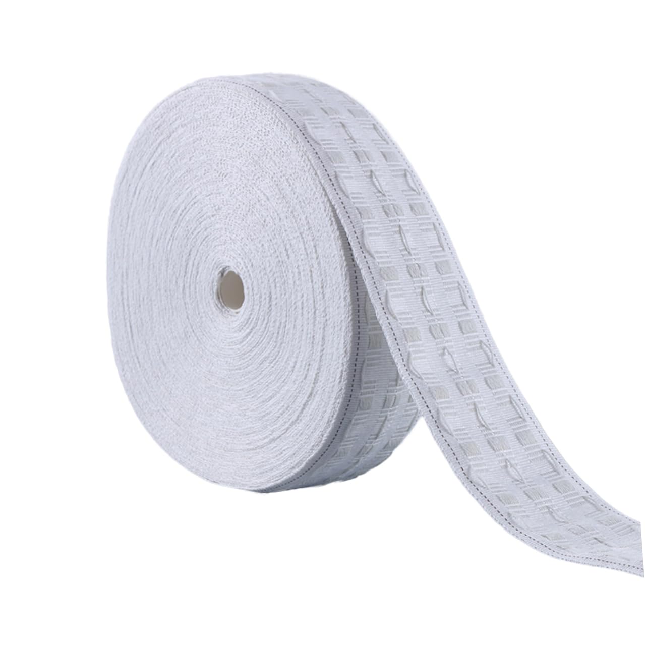 PRETYZOOM 50m Sangle de Rideau Accessoires pour Rideaux Bande de Renfort Ruban pour Plis de Rideaux Non Tissé Blanc Œillets à Perforer Ceintures
