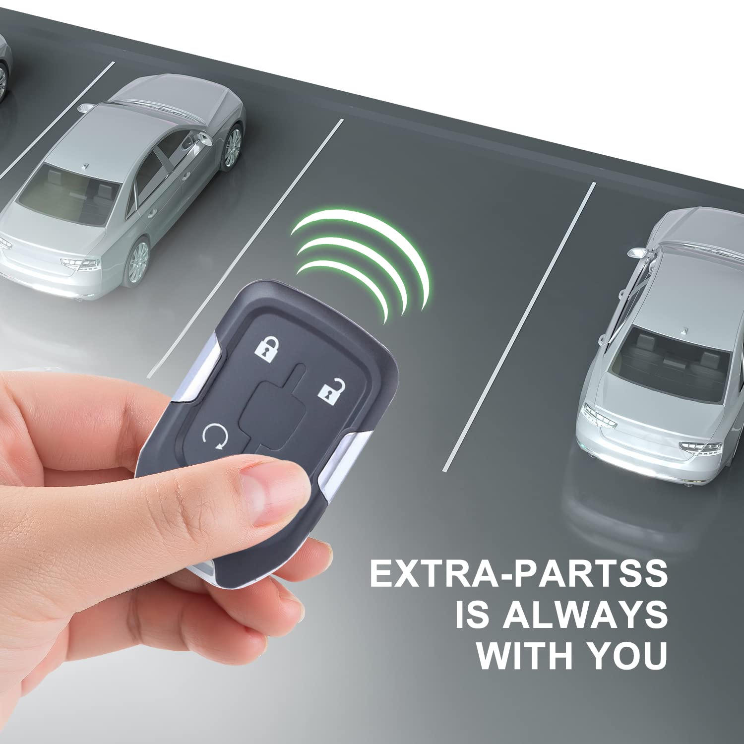 KEYXPRESS Smart Key Fob HYQ1EA For 2019-2021 Chevy Silverado 1500 2500 3500 GMC Sierra - 5 Button 433MHz