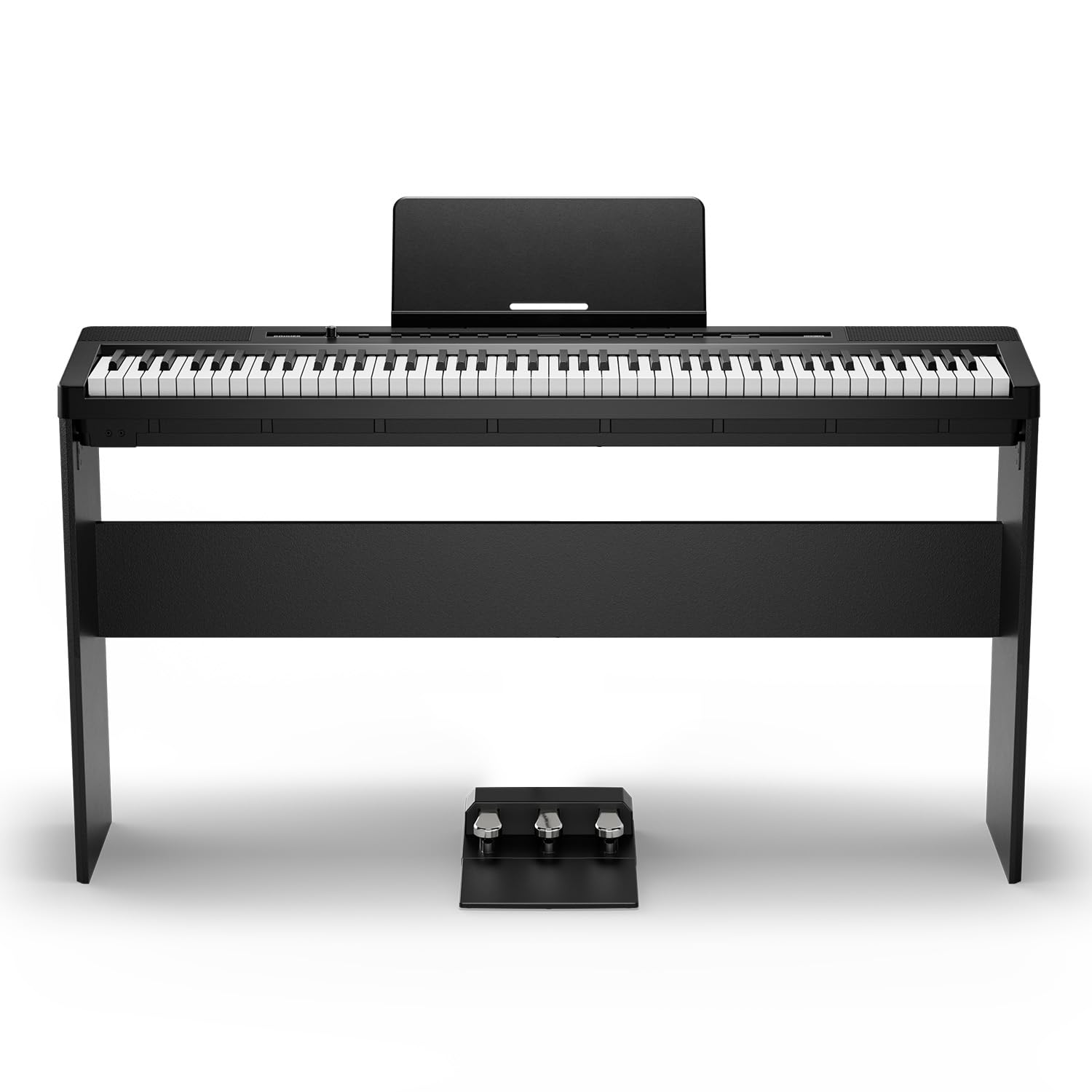 Donner DEP-16A Beginner Digital Piano 88 Key Full Size Weighted Keyboard, Portable Electric Piano with 3-Pedal Unit