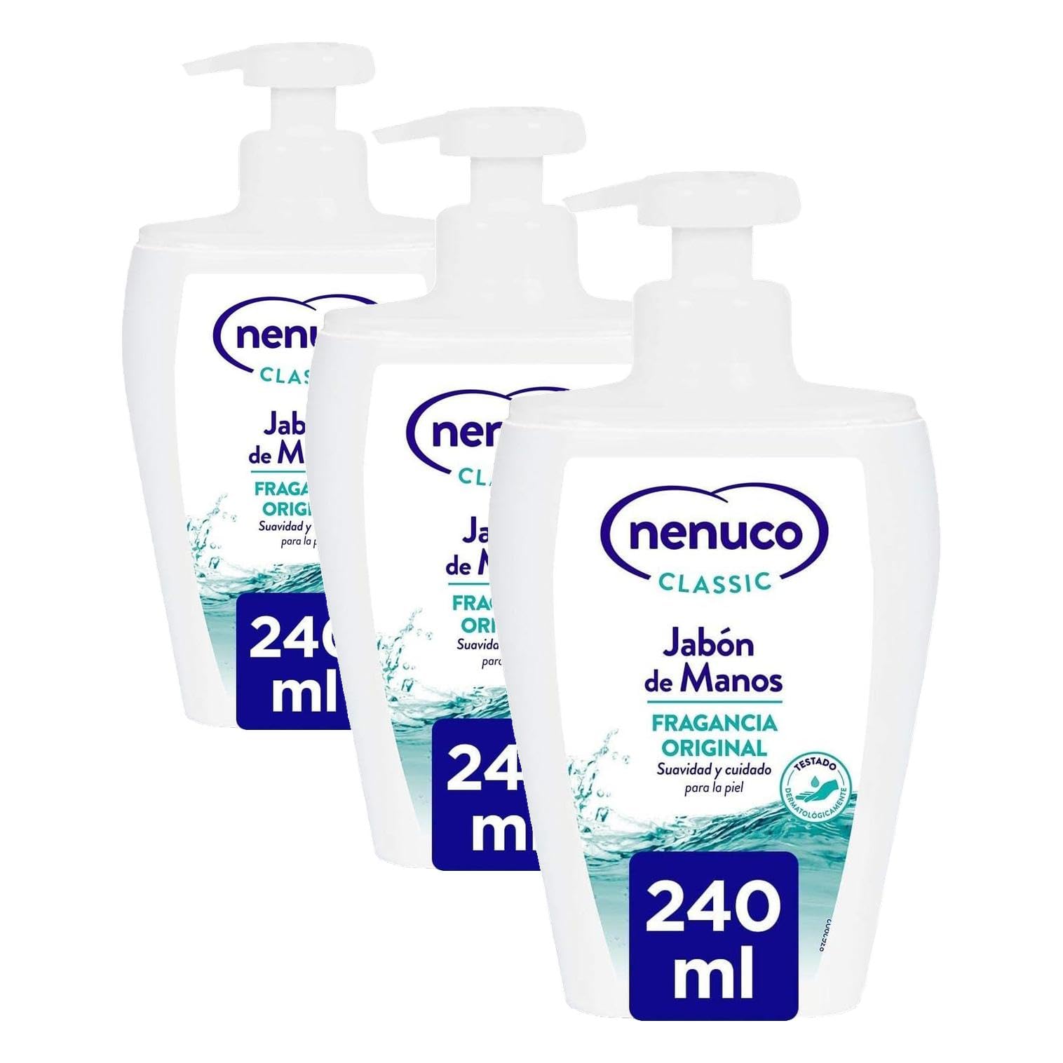 Nenuco - Classic Jabón De Manos, Fragancia Original, 240ml (Paquete de 3)