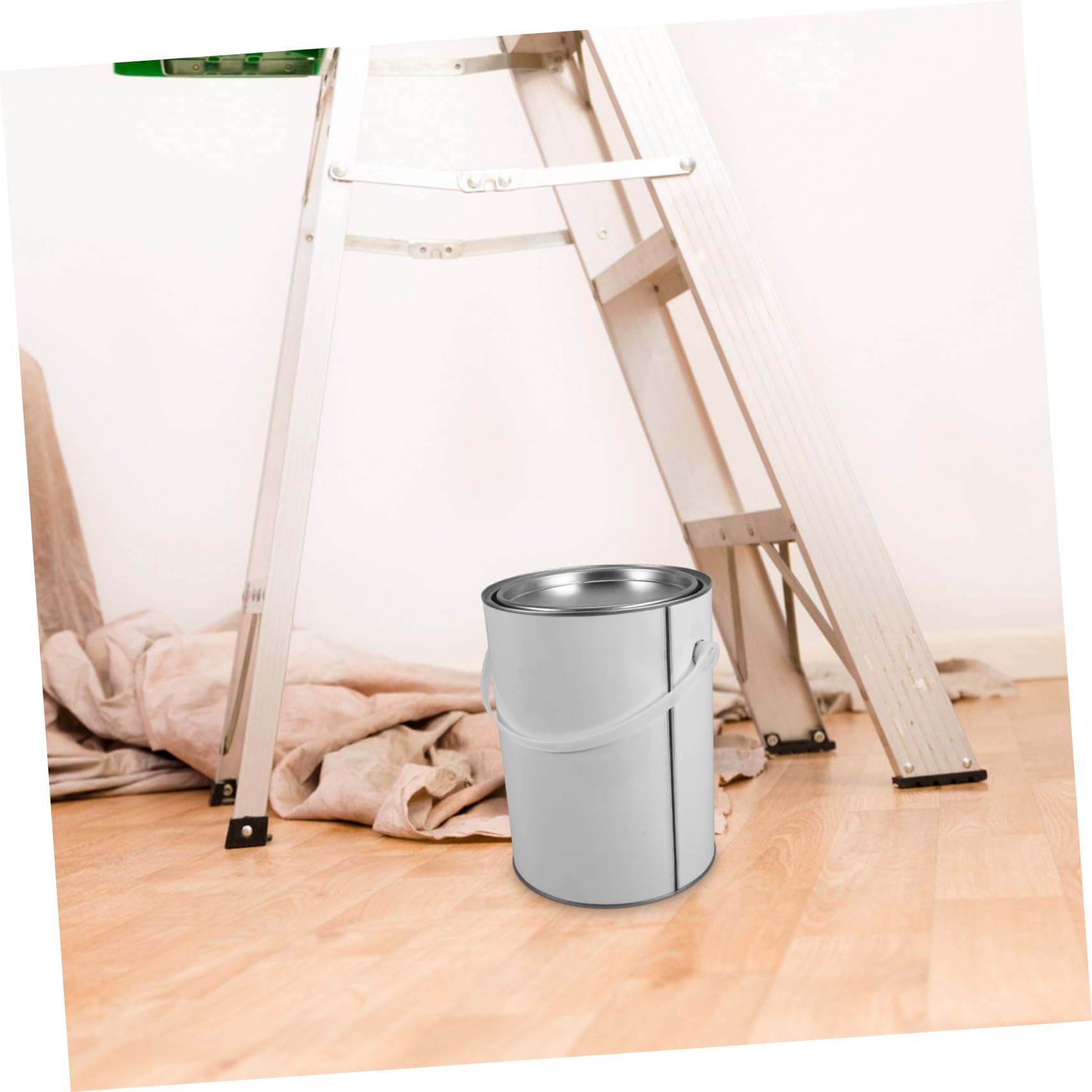 Pot de Peinture Vide Métal avec Couvercle Étanche Bidon Robuste pour Stockage de Peinture Pigment et Goudron Seau Solide pour Usage Domestique et Professionnel