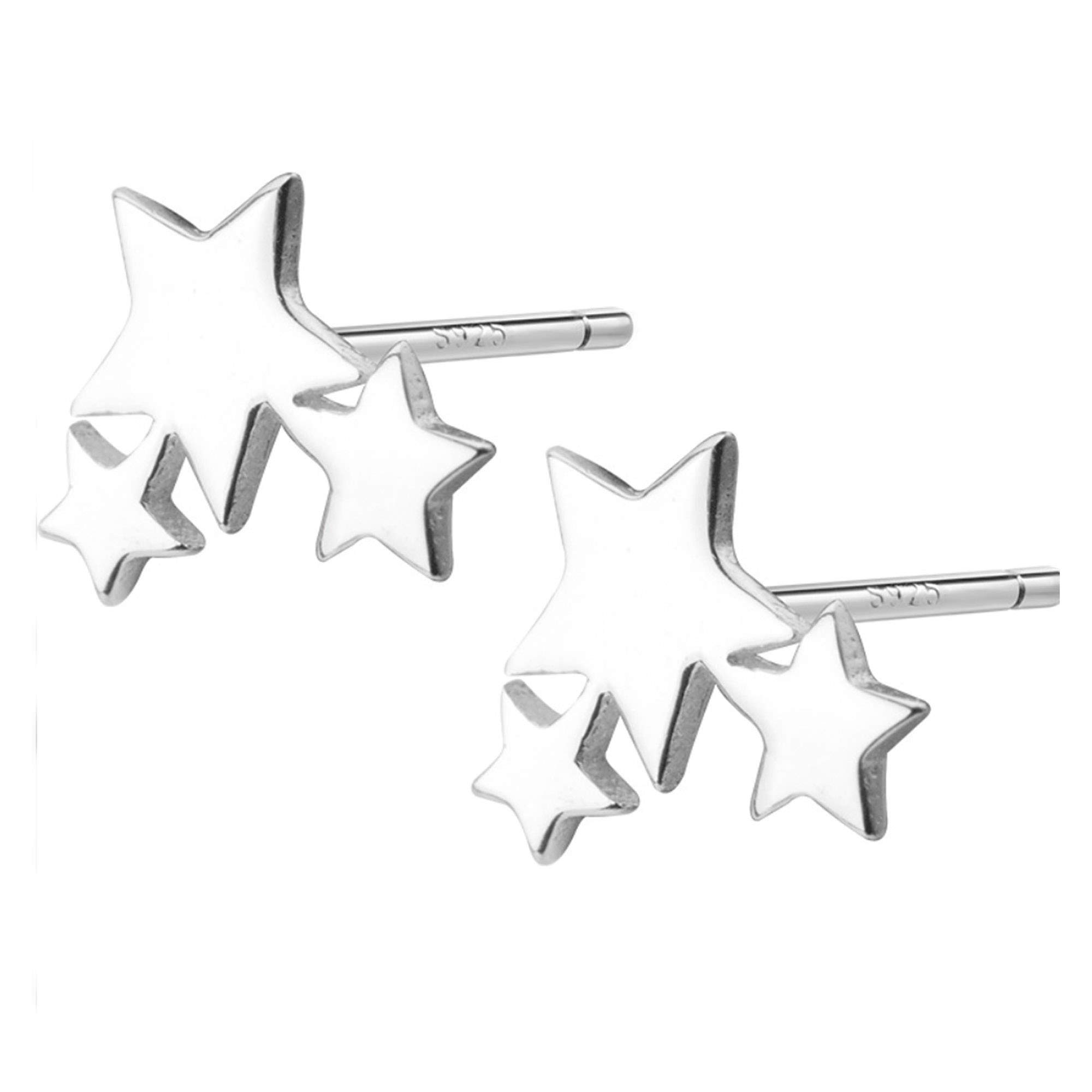 Orecchini a cerchio grandi laterali in argento sterling - Italia
