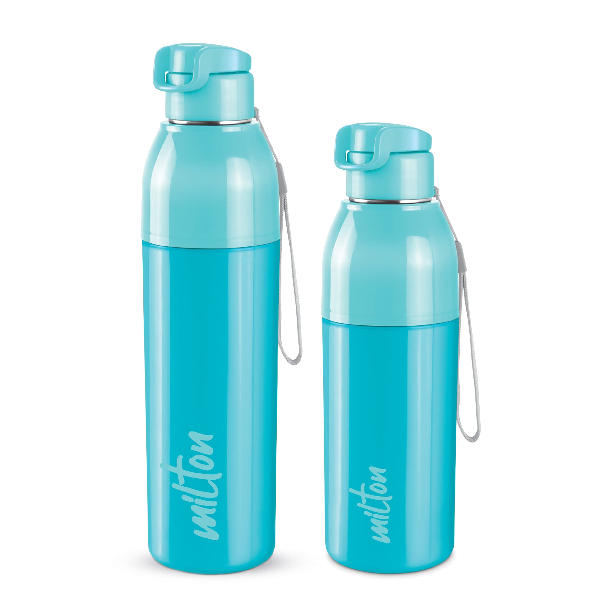 Milton Steel Convey 600/900 Insulated Inner Stainless Steel Water Bottle,Set of 2, 520 ml, 630 ml, Cyan | Leak Proof | BPA Free | Hot or Cold for Hours | Office | Gym | Hiking |Treking | Travel Bottle (B09DLBBXMZ) Amazon Price History, Amazon Price Tracker