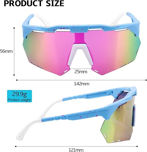 Miniatura 6 de SMINDER Gafas de sol polarizadas para ciclismo gafas deportivas UV400 para hombres y mujeres gafas de sol de béisbol gafas de ciclismo de protección