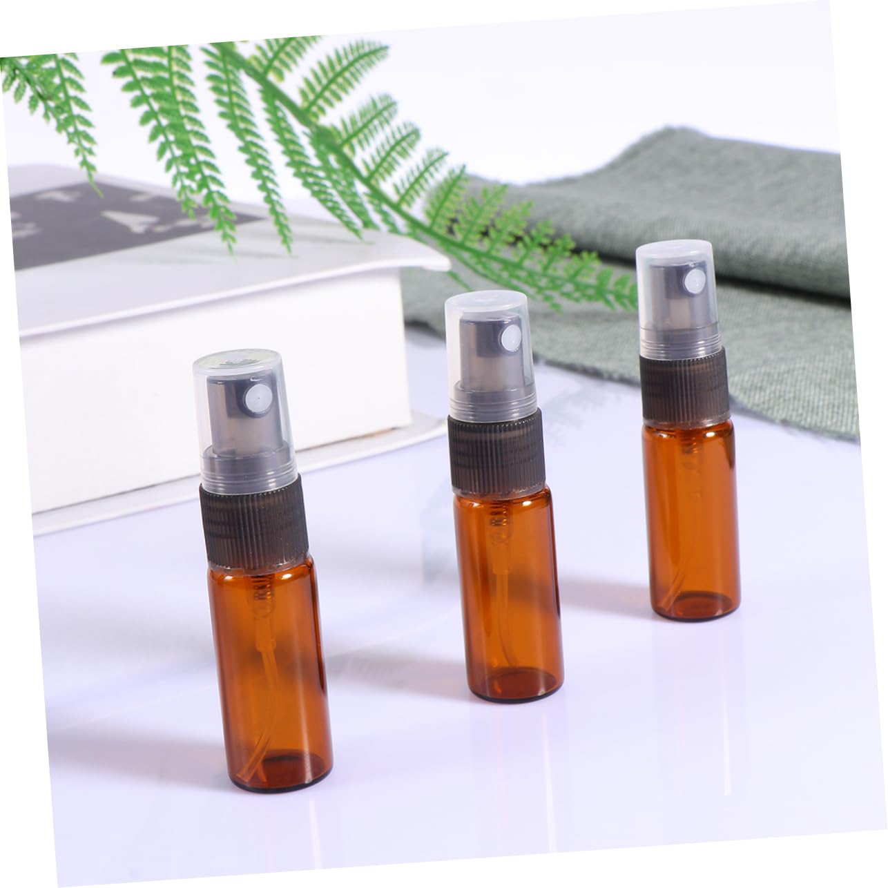 minkissy 30piezas Botellas Spray De Vidrio Color Marrón Para Perfume y Cuidado Piel Diseño Compacto y Reutilizable