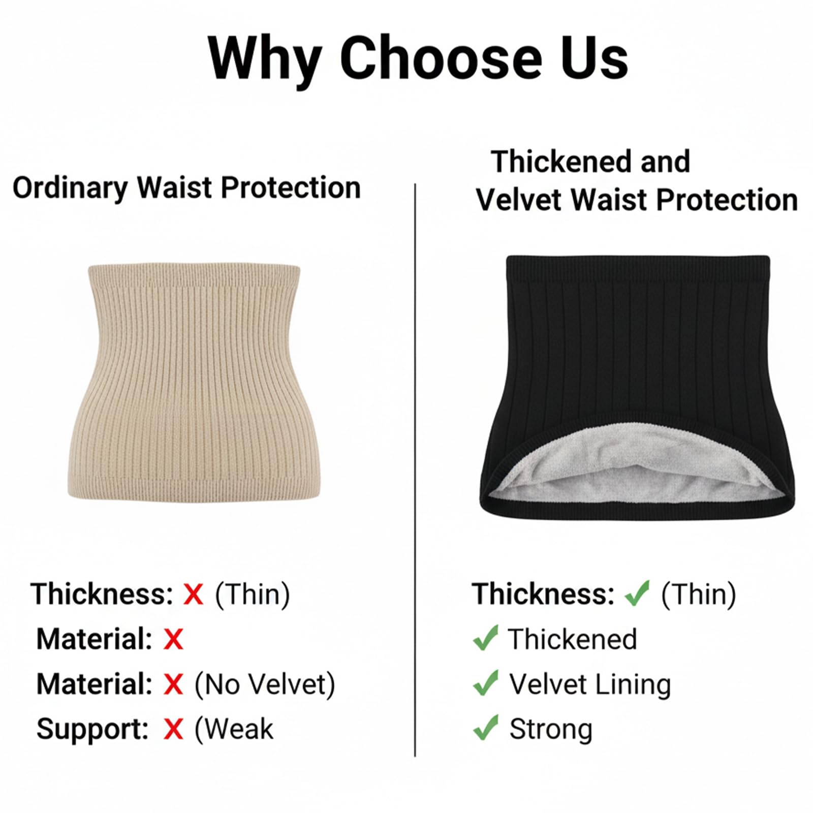 Faja Térmica, Haramaki, Cinturón Lumbar, Caliente Y Protección Contra El Frío, Grueso Y Con Forro De Pelo, Adecuado Para Mujeres, Hombres Y Personas Mayores (Negro, 30 * 30 Cm)