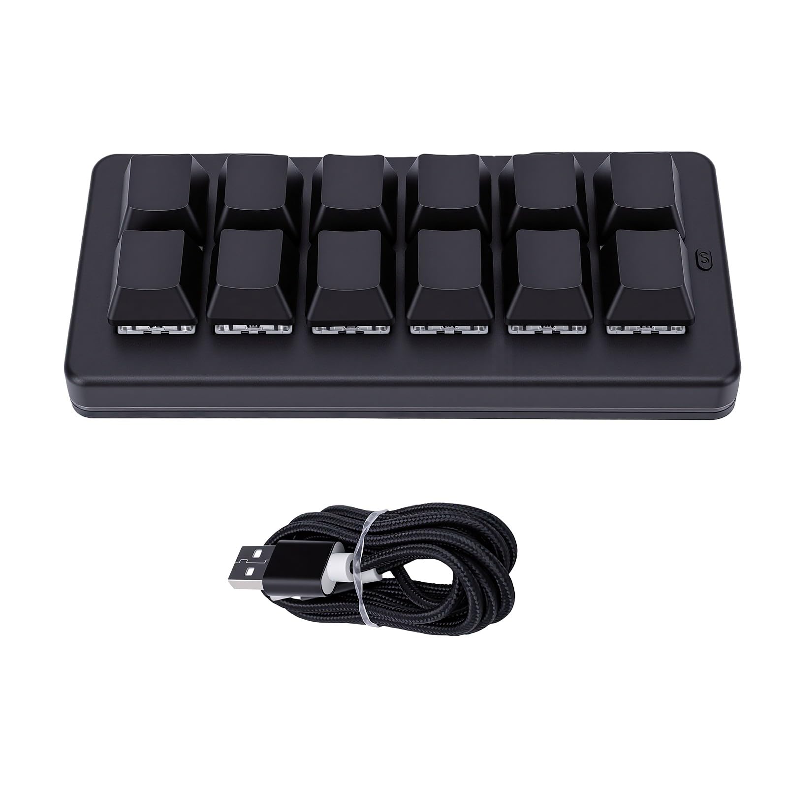 Tastierino Cablato 12 Tasti Personalizzato con Funzioni Macro (BLACK)