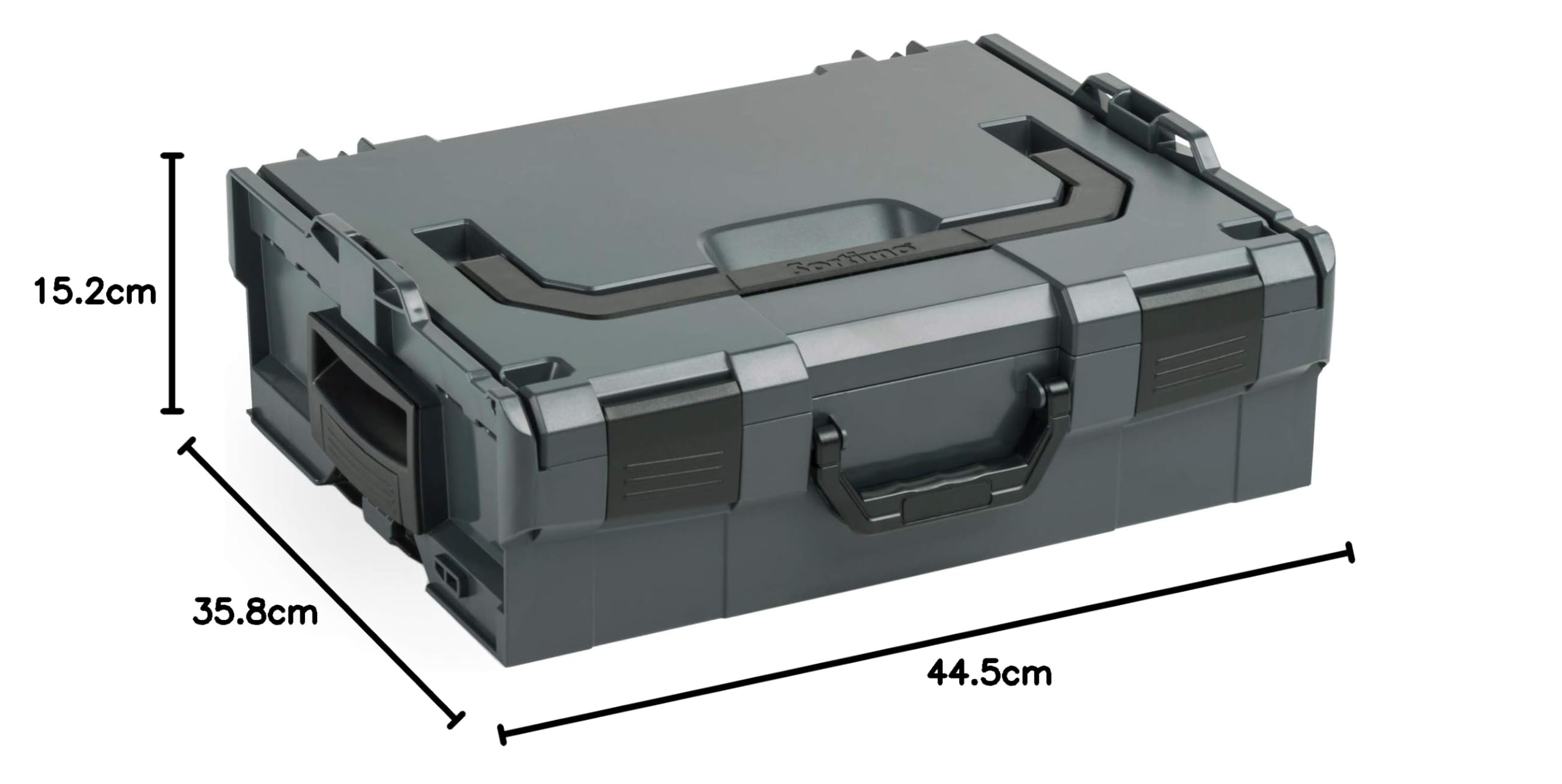 Bosch Sortimo Schnitteinlagen-Set | L BOX 136 (anthrazit) inkl. Schnitteinlagenset EPP & Deckeneinlage | Sortimentskasten groß Schrauben