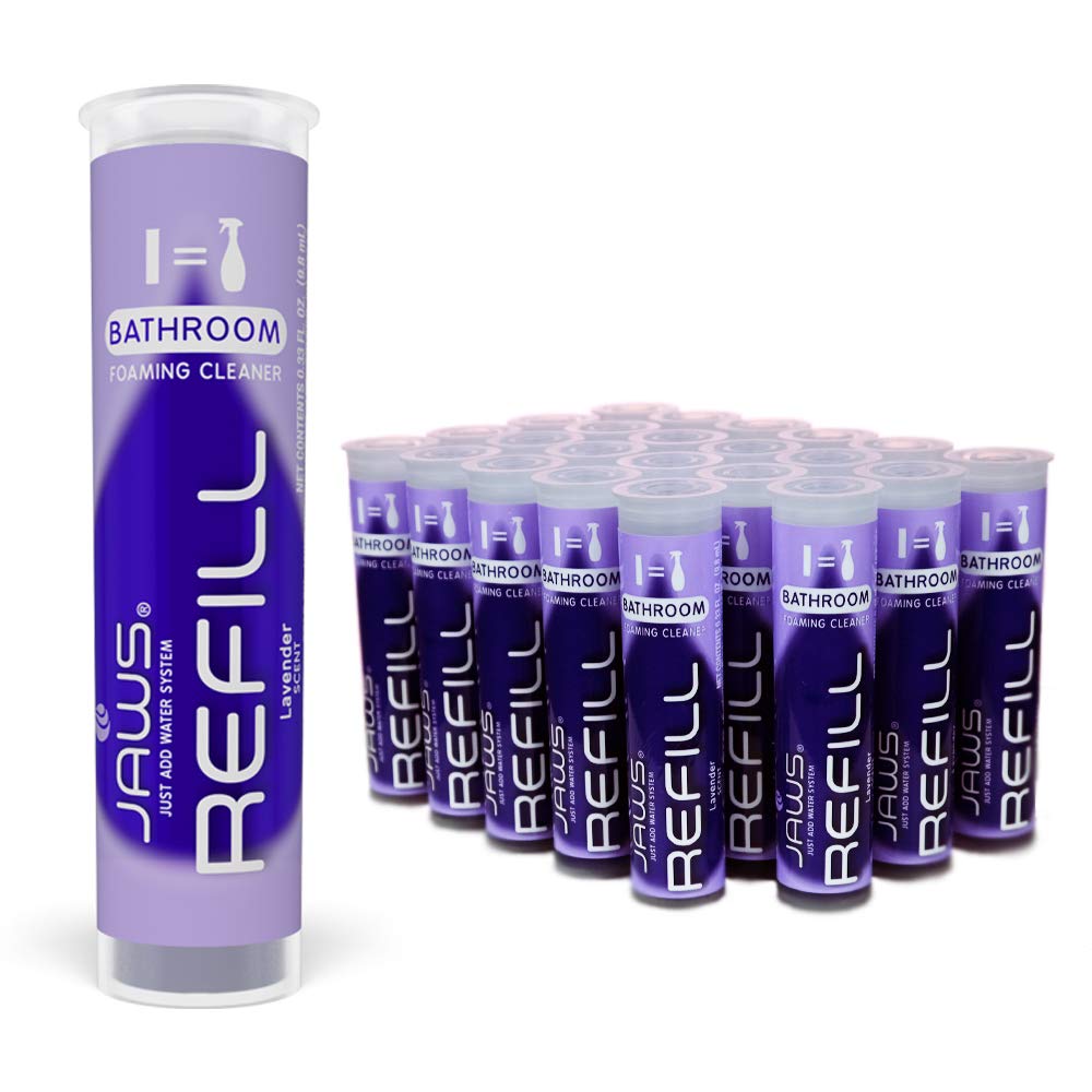 JAWS Foaming Bathroom Cleaner Refill Pods. Box of 24. Refillable Cleaning Supplies.