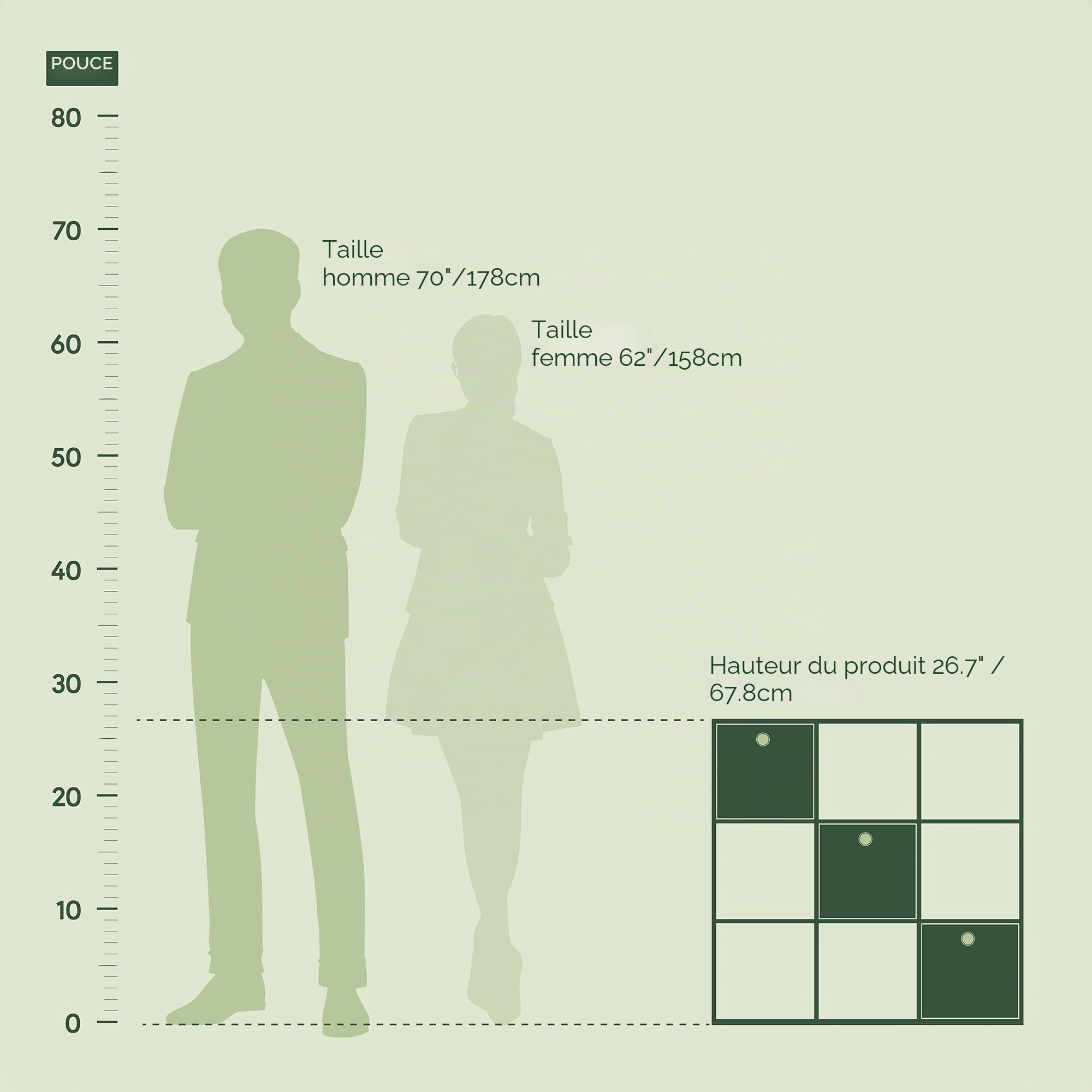 Furinno Simplistic Organisateur à 9 Cubes avec Bacs, Chêne Français Gris/Noir, Bois dense, One Size