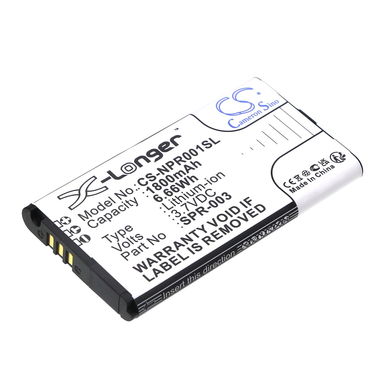 CS-NPR001SL Baterías 1800mAh Compatible con [Nintendo] 3DSLL, DS XL 2015, New 3DSLL, SPR-001 sustituye SPR-003, para SPR-A-BPAA-CO