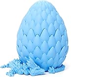 Vista 15 de Huevo de Dragón Impreso en 3D - Huevo Sorpresa con Dragón de Cristal Flexible de 12" en el Interior, Juguete de Regalo Mítico Impreso en 3D, Mascota