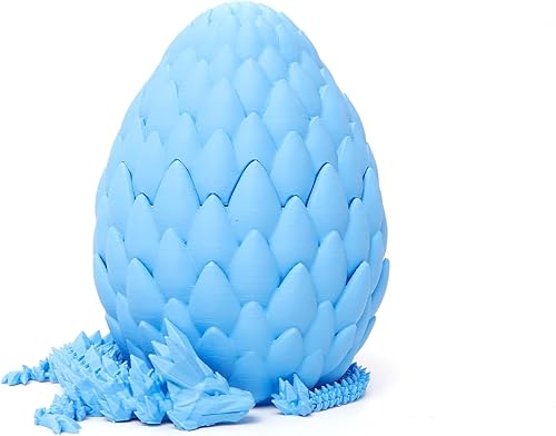 Miniatura 6 de Huevo de dragón  Huevo impreso en 3D con dragón brillante perlado flexible, regalo impreso en 3D, decoración de figura de dragón de cristal