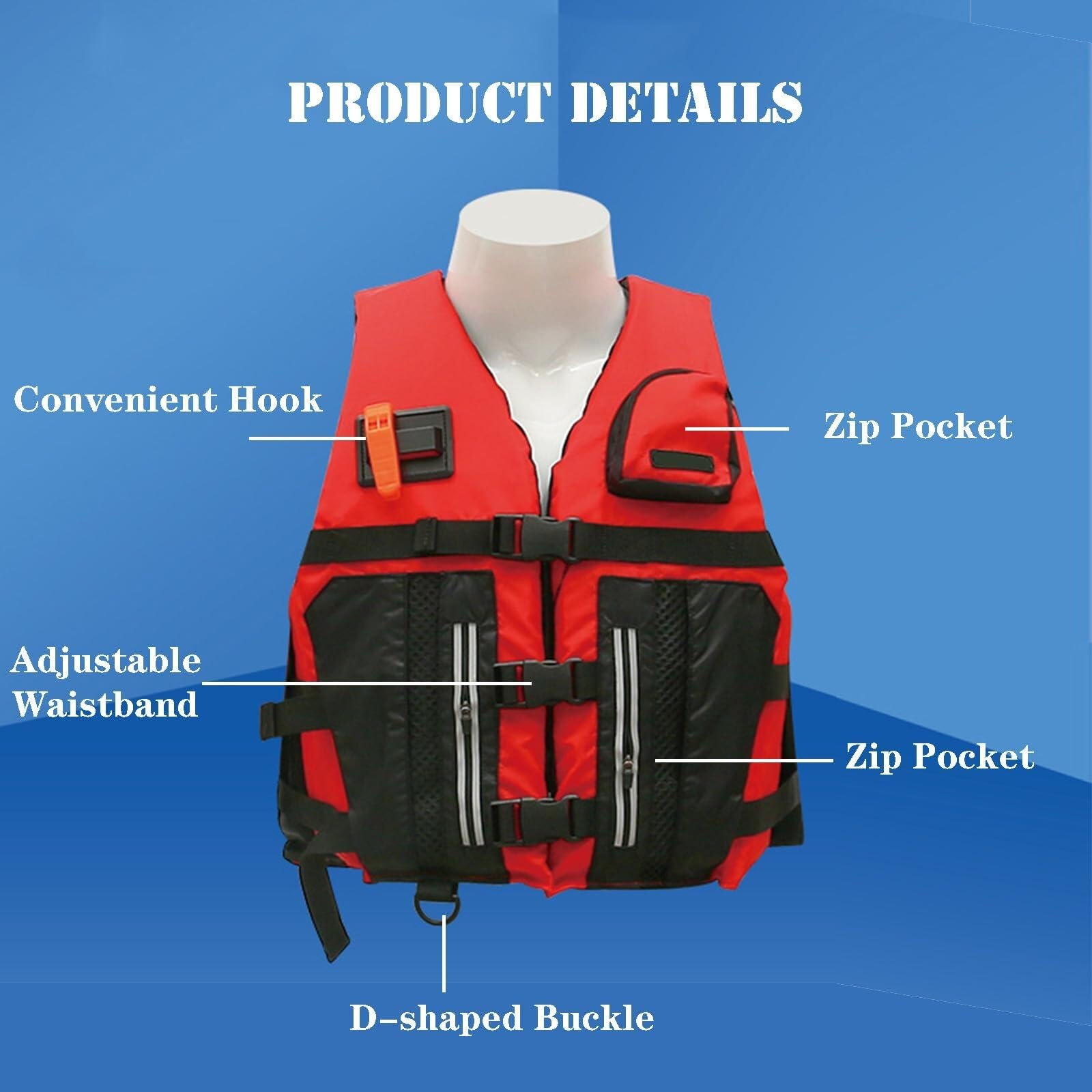 Surfjacke mit Reißverschluss for Wassersport, Bootfahren, Angeln