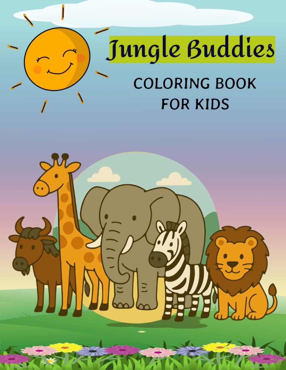 Jungle Buddies: Bold & Easy Coloring Books for Kids
