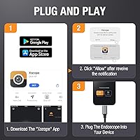 Vista 8 de Teslong - Cámara endoscopio USB C con luz, cámara de boroscopio de serpiente tipo C con 8 luces LED, cámara de inspección flexible impermeable de 10