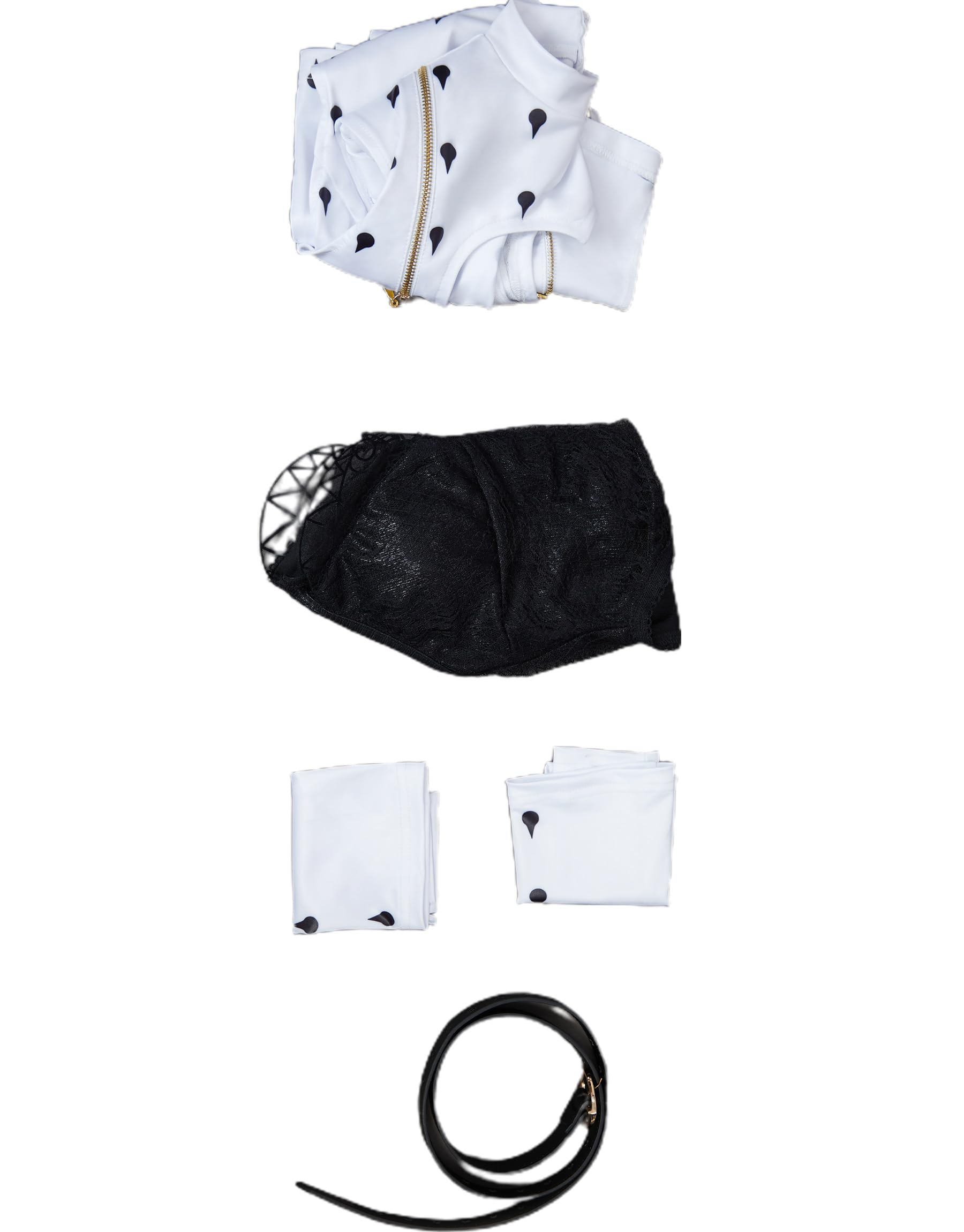 Mobbunny Anime Derivative Cosplay Costume for Women Sexy Lingerie Set Cutout Bodysuit and Dress with Sleeve