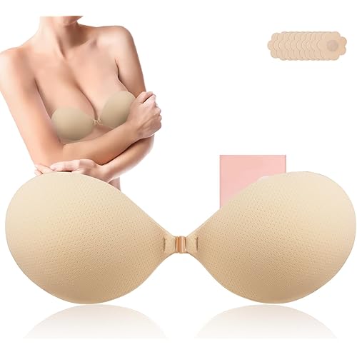 Sticky Adhesive Bra Push Up Strapless Sticky Invisible Lift Backless Bra for Women