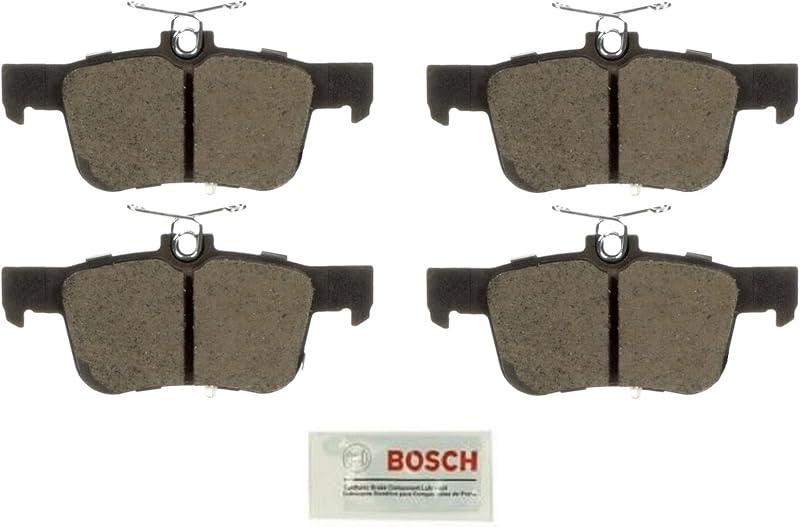 Pastilhas de freio traseiras Bosch QuietCast Ceramic BC1878 para Acura RDX e Honda Civic – Conjunto para 1 eixo