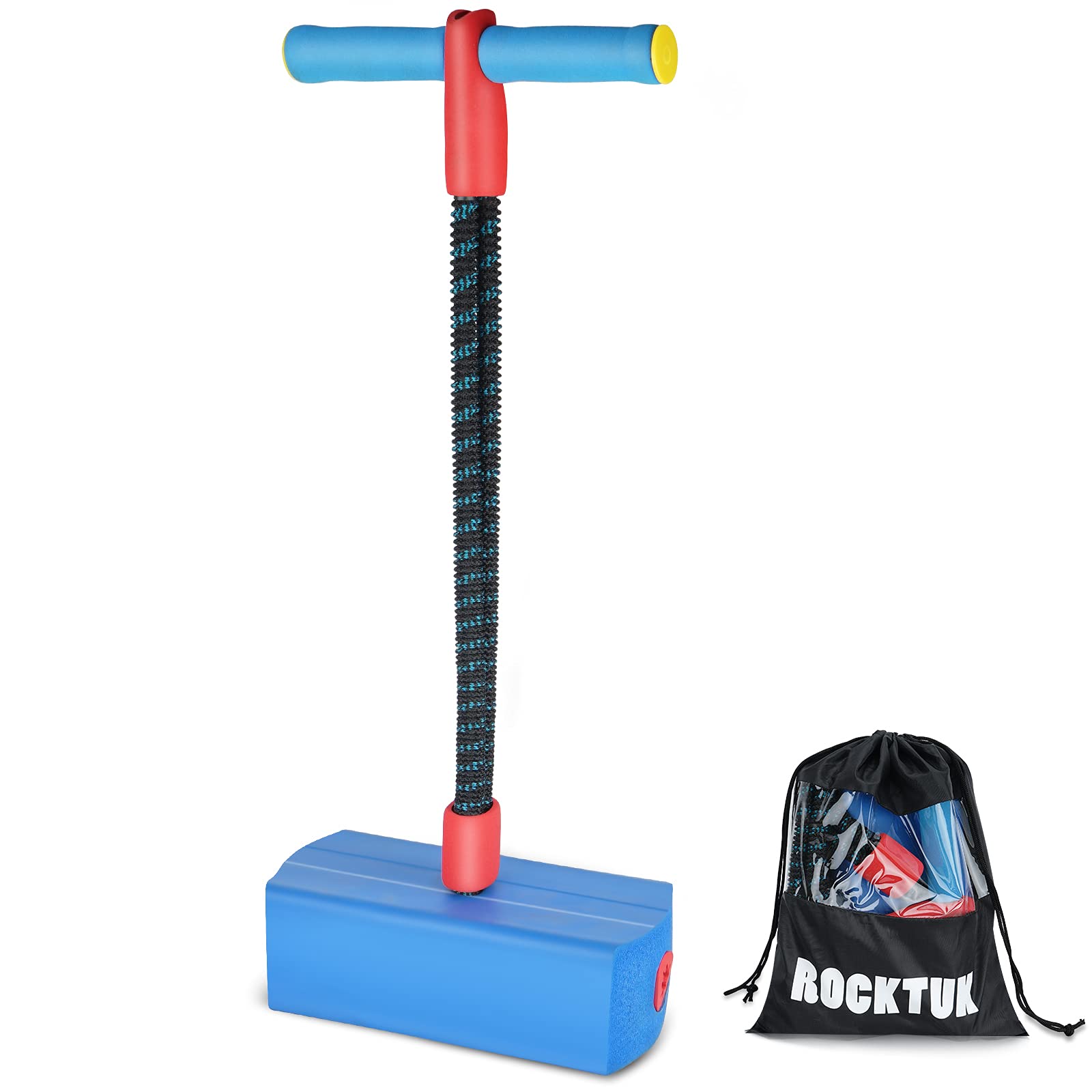 Rocktuk Pogo Jumper for Kids with Sound,Kids Foam Pogo Sticks for Boys&Girls,Safe Gift for Child, Support up to 250 lbs (BLU)