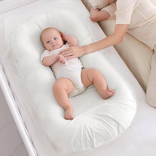 Miniatura 4 de Alijoy Paquete de 2 fundas para tumbona de bebé para recién nacido, funda de muselina de algodón orgánico, suave, transpirable, cómoda, extraíble,