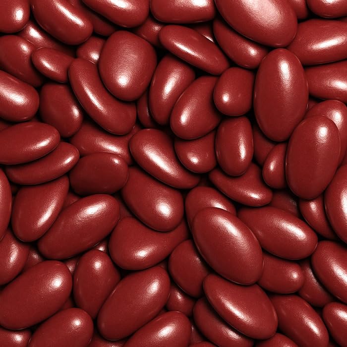 Dragées au Chocolat Suprême, 70% Cacao, 21 Couleur au Choix, Fabrication Artisanale Française, 250g (Bordeaux)