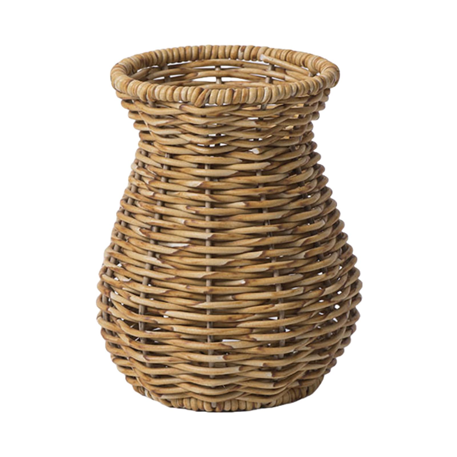 Decorative Rattan Vase Woven Decorative Table Vase for Dried Flower, Home and Durability and Waterproof Decors Wickers Flower
