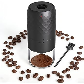 Electric Coffee Grinder Portable - 5 Adjustable Grinding Levels