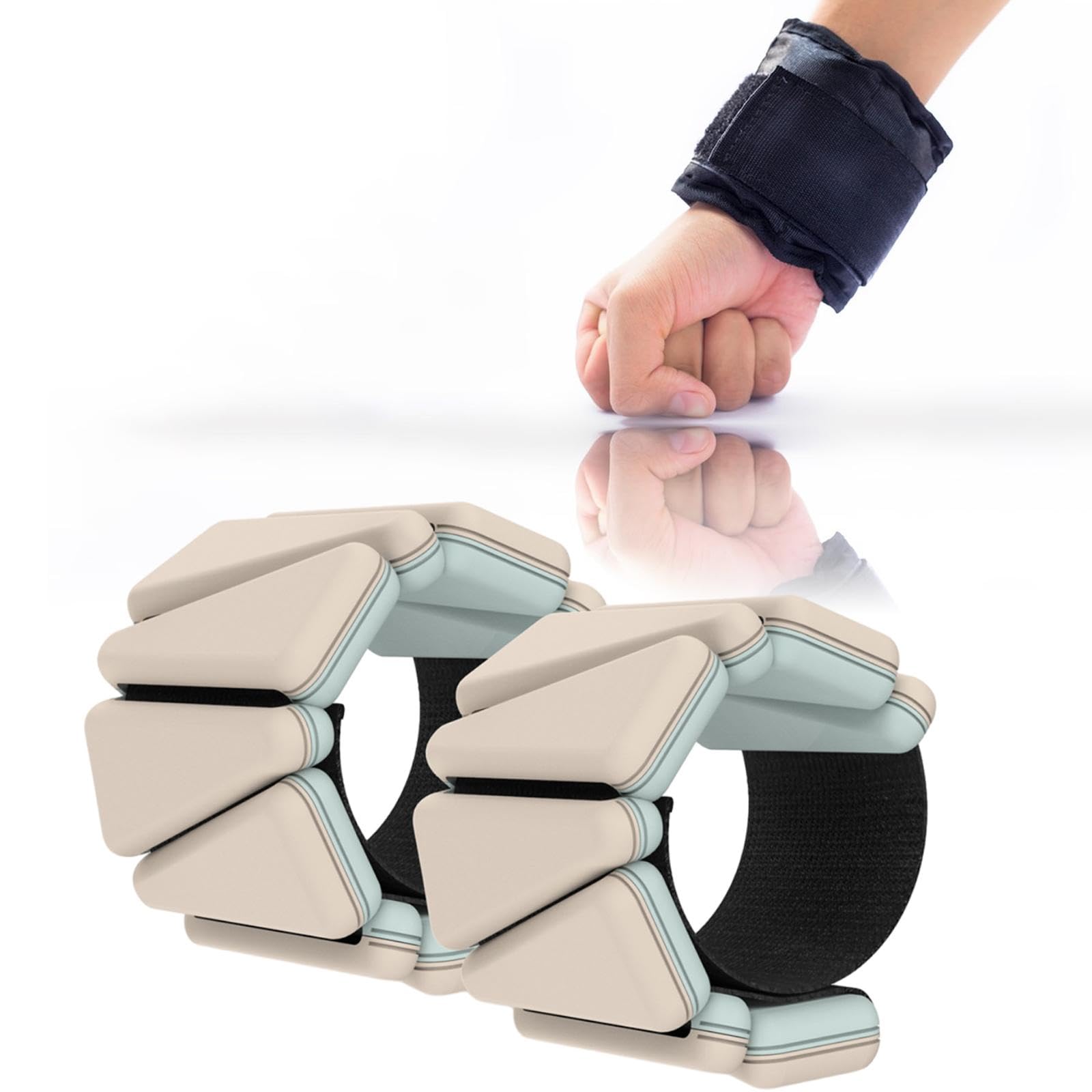 Milageto 2 Piezas Pesas para Tobillo Muñeca Correas Ajustables Silicona Cómodas para Ejercicios de Fuerza Adecuadas para Gimnasio Aeróbicos Pilates Entrenamien