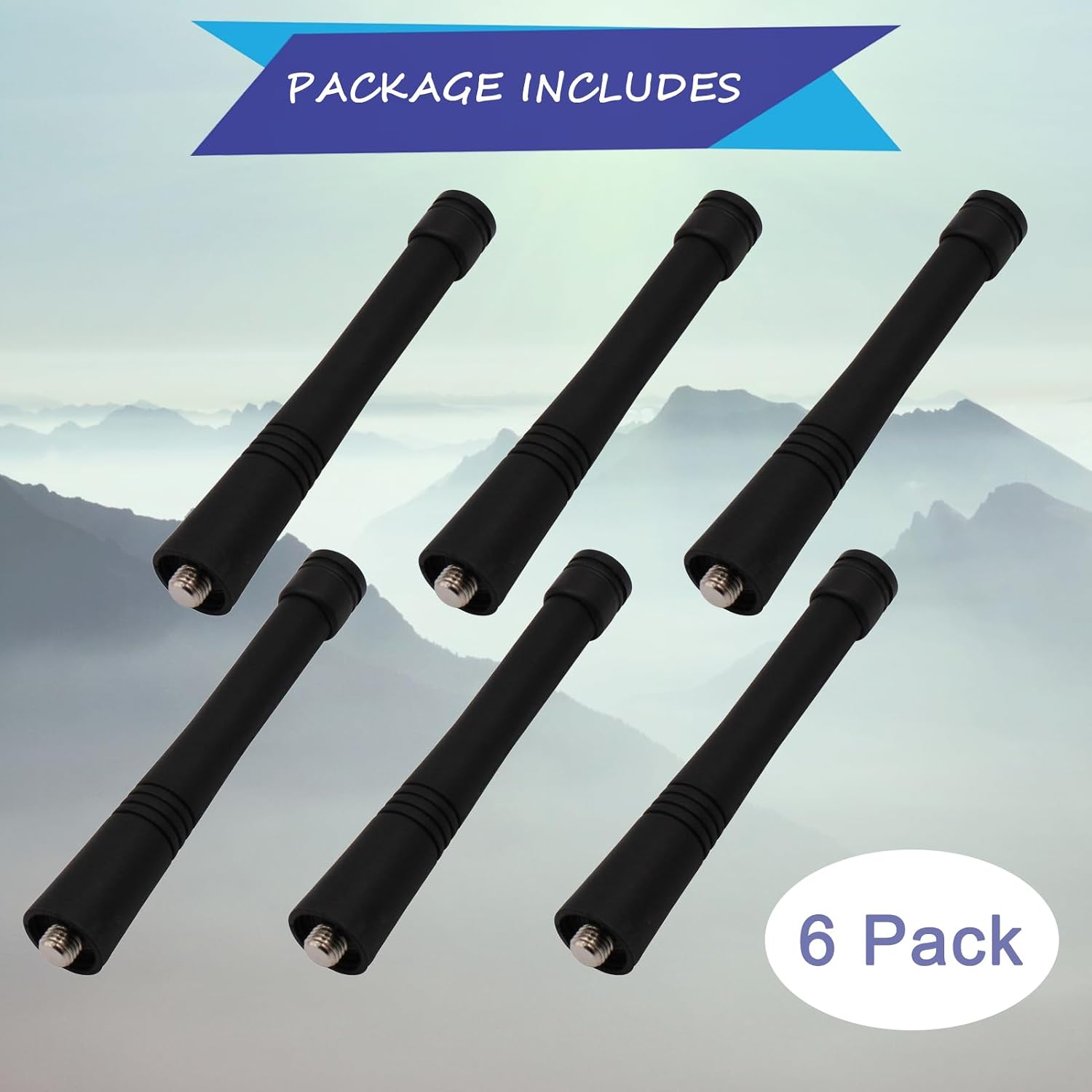 6Pcs HAD9742A HAD9742 Antenna Fit for Motorola HT750 HT1250 CP200 CP200D PR400 P1225 P110 GP300 GP340 EX500 EX600 PRO5150 PRO7150 Radio VHF 146-174 MHz