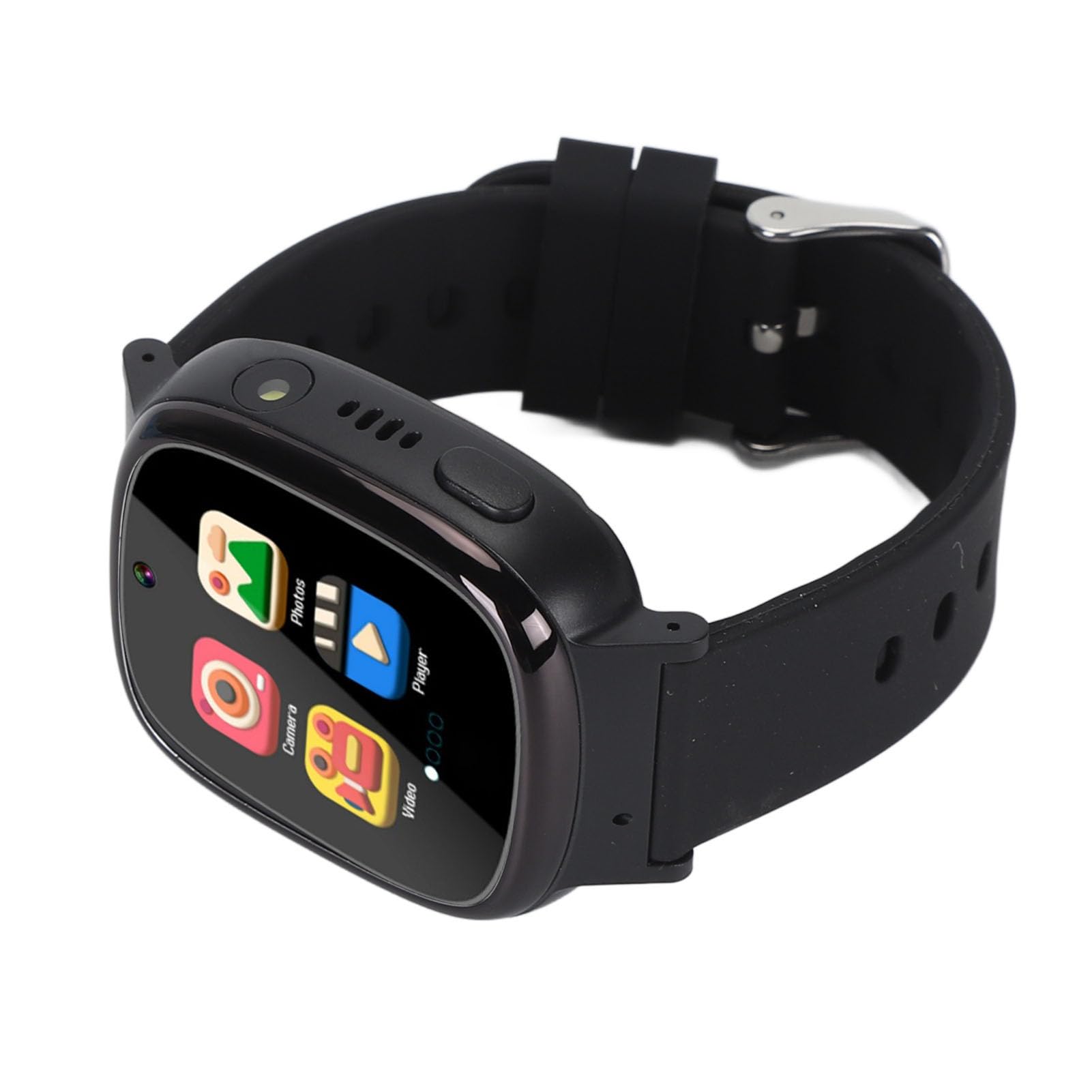 Annadue Smartwatch per Bambini e Bambine con 24 Giochi Puzzle, Schermo Touch, Fotocamera, Riproduzione di Musica e Video, Sveglia, Torcia, Contapassi, Registratore Vocale, Schermo (BLACK)