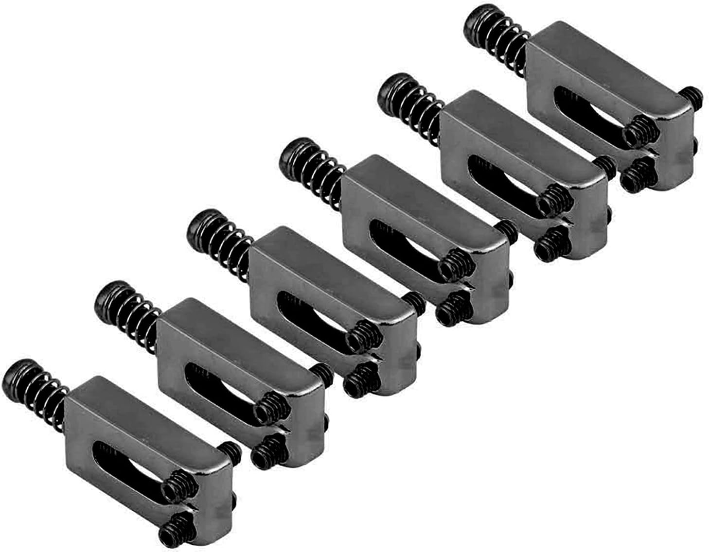 6 Pcs Electric Guitar Tremolo Saddles Bridge for Electric Guitar Replacement with Wrench