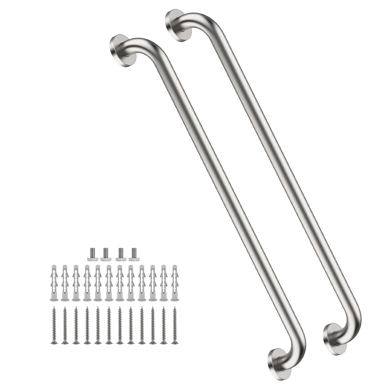 Amazon.com: 2 Pack 32 Inch Shower Grab Bars Satin Brushed Nickel