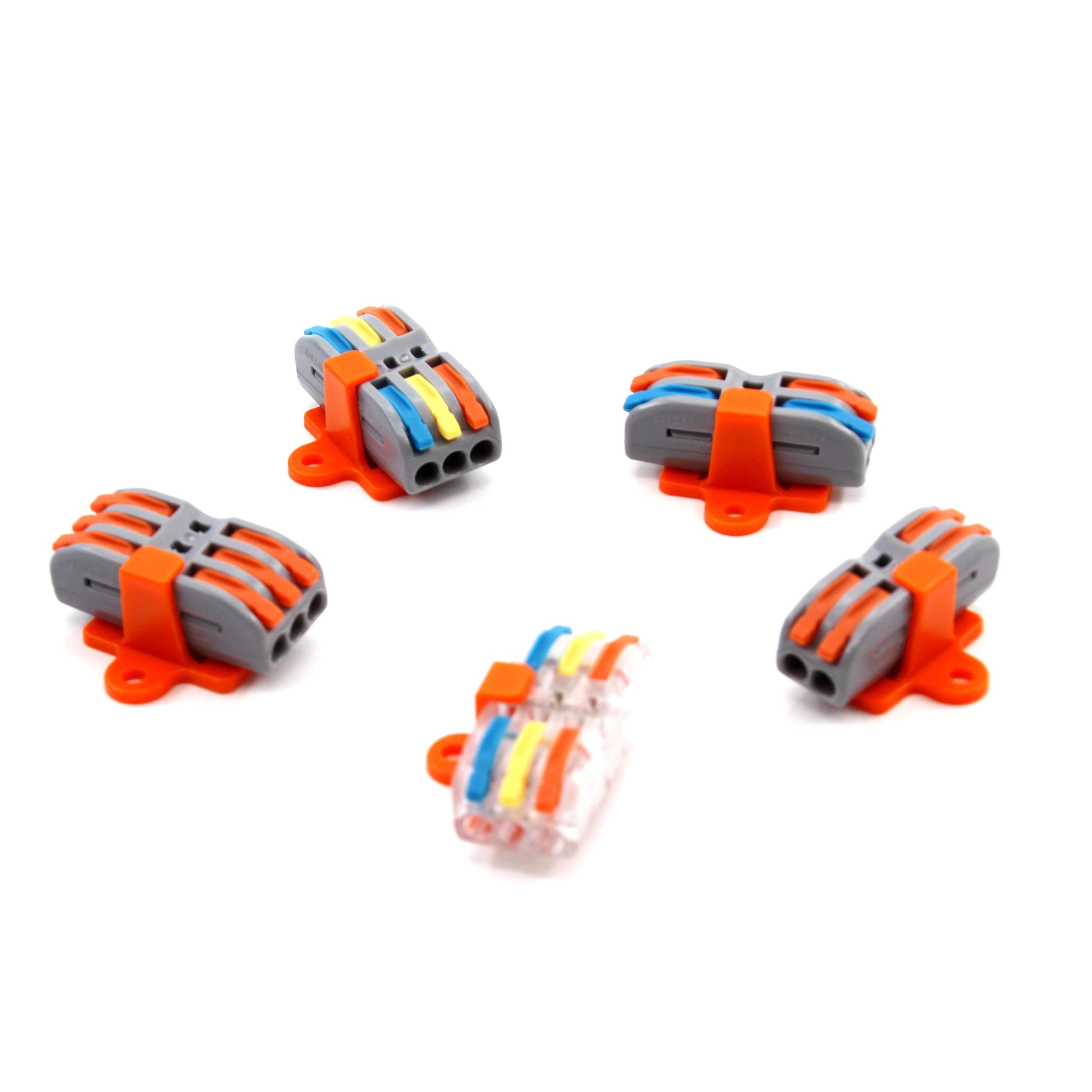 Wire Connectors Terminal Block Conductor SPL Push-in Terminal Block Cable Splitter LED Light conector(SPL62,10pcs)