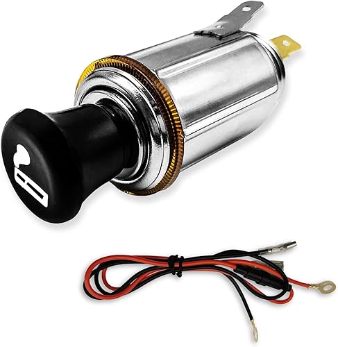 Enchufe de encendedor de cigarrillos de 12 V con botón de expulsión, instalación gratuita para automóvil, elemento de encendedor de cigarrillos,