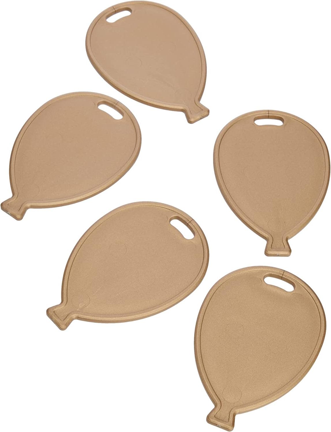 PLASTIC BALLOON SHAPED WEIGHTS - 20 PACK - Table or Floor Balloon Weight for Helium Birthday Party Wedding Balloons (Gold)