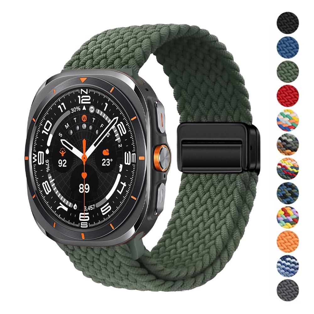 JDIME Cinturino Per Galaxy Watch Ultra Strap 47mm Accessori Bracciale sportivo intrecciato in nylon magnetico Correa per cinturini Galaxy Watch 7 Ultra