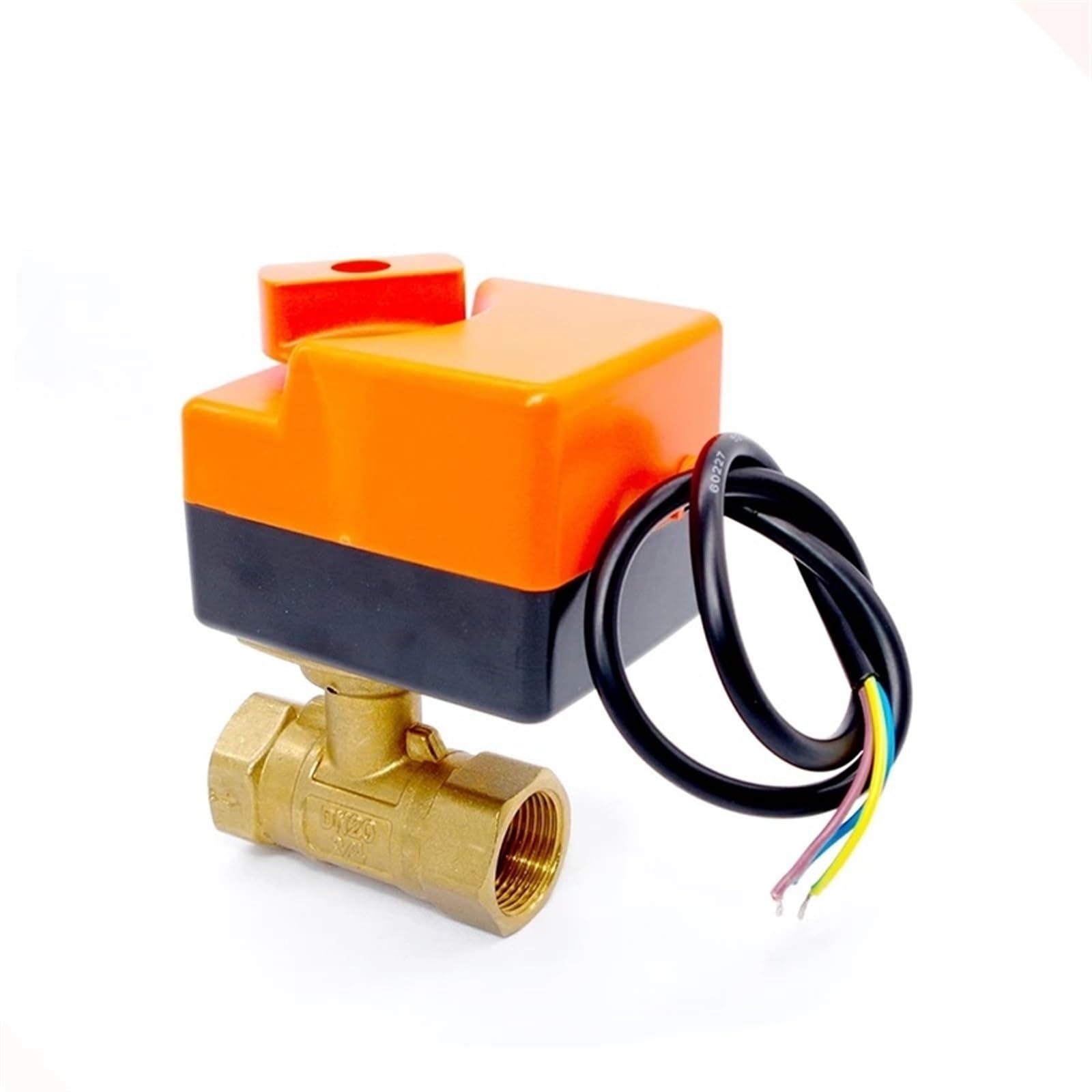 Válvula de bola motorizada de latón con interruptor manual de 1 pulgada 12V