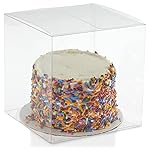 Juvale Clear Gift Boxes - Versatile Clear Boxes for Treats - Easy Assembly Wedding Favor Container with Snap-On Lid - Customizable Party Favor Display - Pack of 30, 5 x 5 x 5 in
