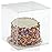 Juvale Clear Gift Boxes - Versatile Clear Boxes for Treats - Easy Assembly Wedding Favor Container with Snap-On Lid - Customizable Party Favor Display - Pack of 30, 5 x 5 x 5 in