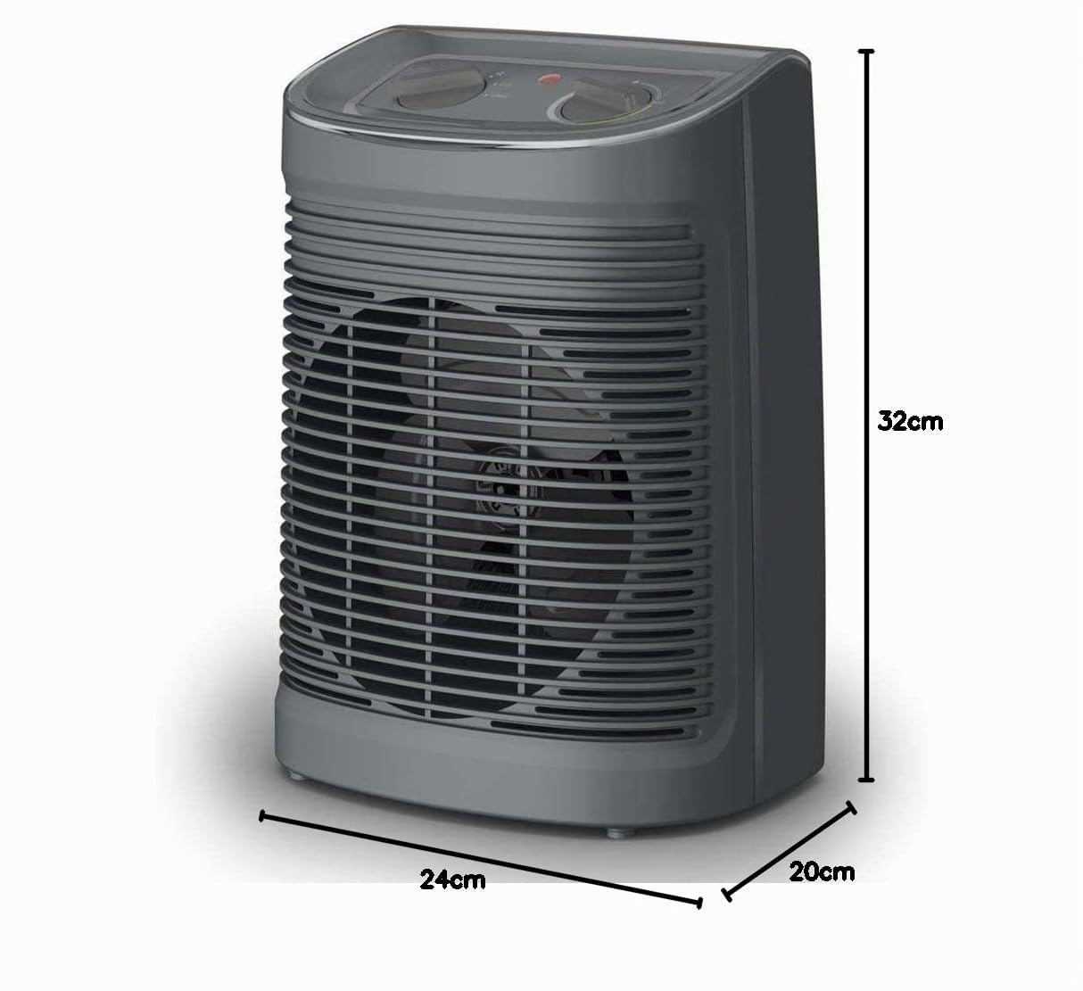 ROWENTA Instant Comfort Aqua, Termoventilatore, 2 Livelli di Potenza, Modalità Eco a1200W, Modalità Turbo a 2400W, SO6511