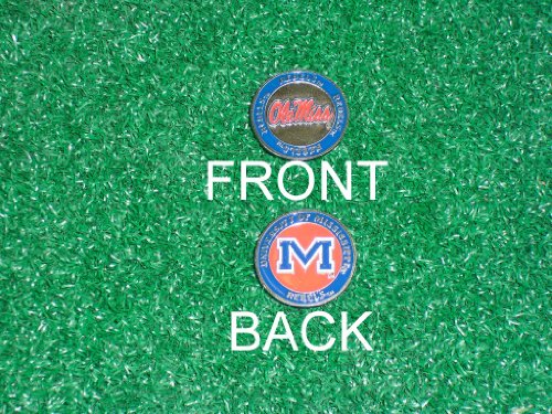 Marqueur de balle Mississippi State Golf double face logo O